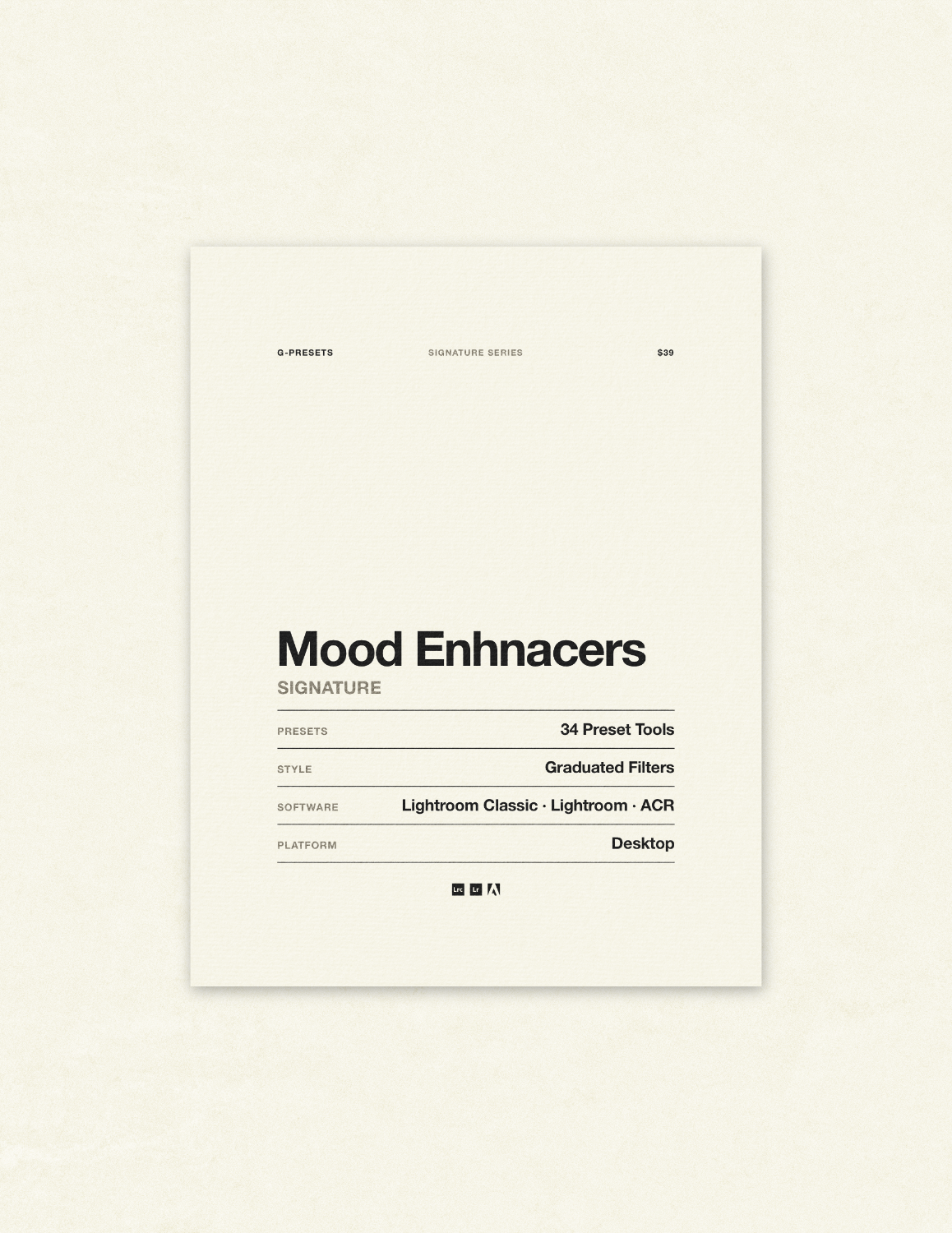 G-PRESETS MOOD ENHANCERS